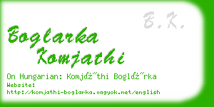 boglarka komjathi business card